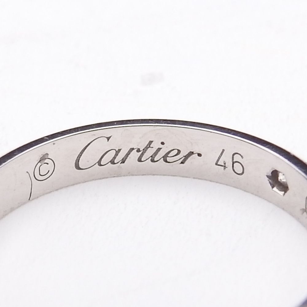 【ブランド/T】Cartier カルティエ リング 46 #6 Pt950 ダイヤ 1Pダイヤ 記念日・イニシャル刻印 アクセサリー 美品 TA0703 カルティエ Cartier デスティネ ウェディング リング Pt950