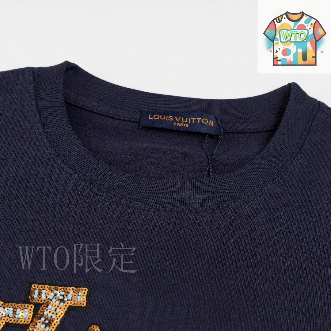 Louis Vuitton ルイヴィトン スパンコール Tシャツ PARIS org.jpg