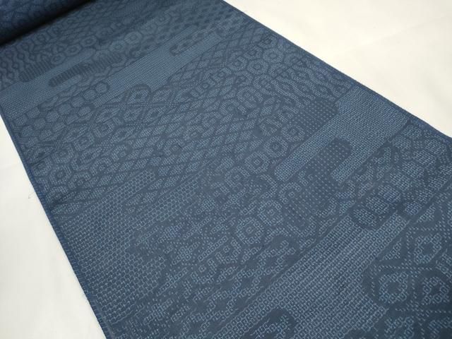 平和屋着物*夏物 結城紬 夏結城 反物 着尺 80亀甲 霞亀甲文 証紙付き ♥ DAAW7826zzz