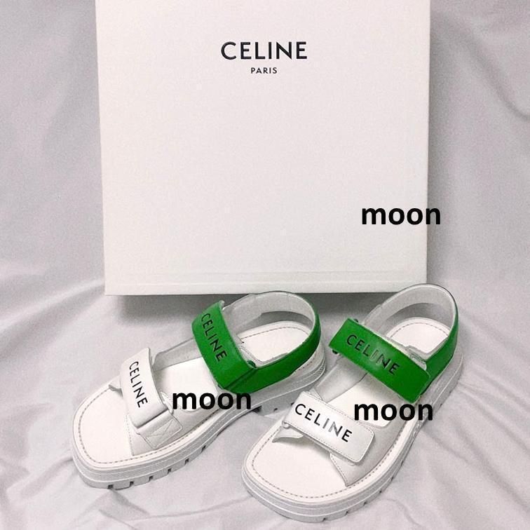 CELINE セリーヌ サンダル レオ ベルクロストラップ ☆送料無料