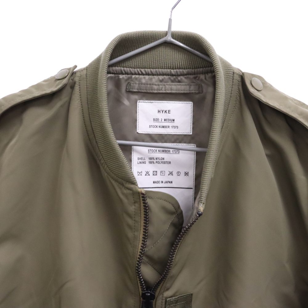 HYKE (ハイク) 23SS TYPE L-2A JACKET ナイロン MA-1ジャケット