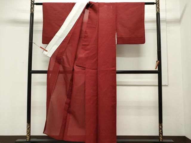 平和屋着物○本草木染作家 瑞寶 色無地 老竹色 正絹 逸品