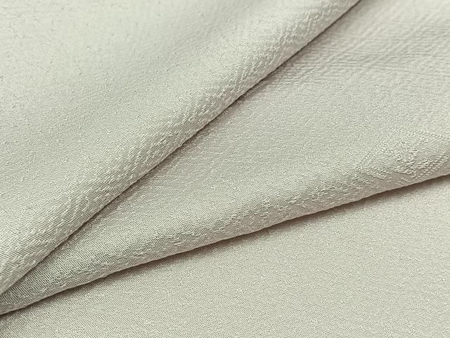 平和屋着物▽上質な色無地 単衣 花菱地紋 桜鼠色 正絹 AABC2230jh