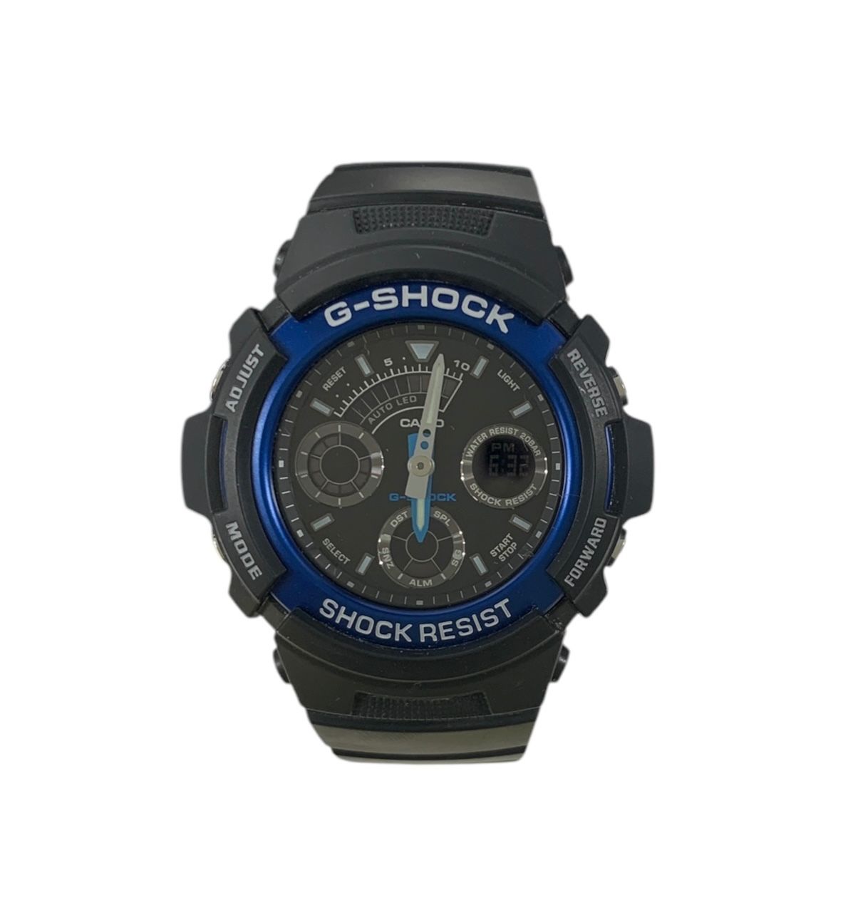 CASIO (カシオ) G-SHOCK ジーショック デジアナ腕時計 クオーツ AW-591 ブラック×ブルー メンズ/025