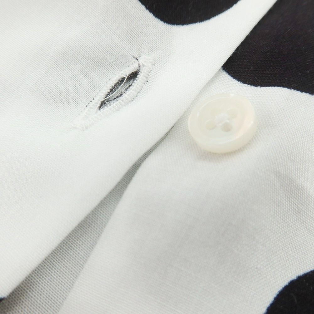 新品】バグッタ Bagutta レーヨン ドット柄 カジュアルシャツ ホワイト  