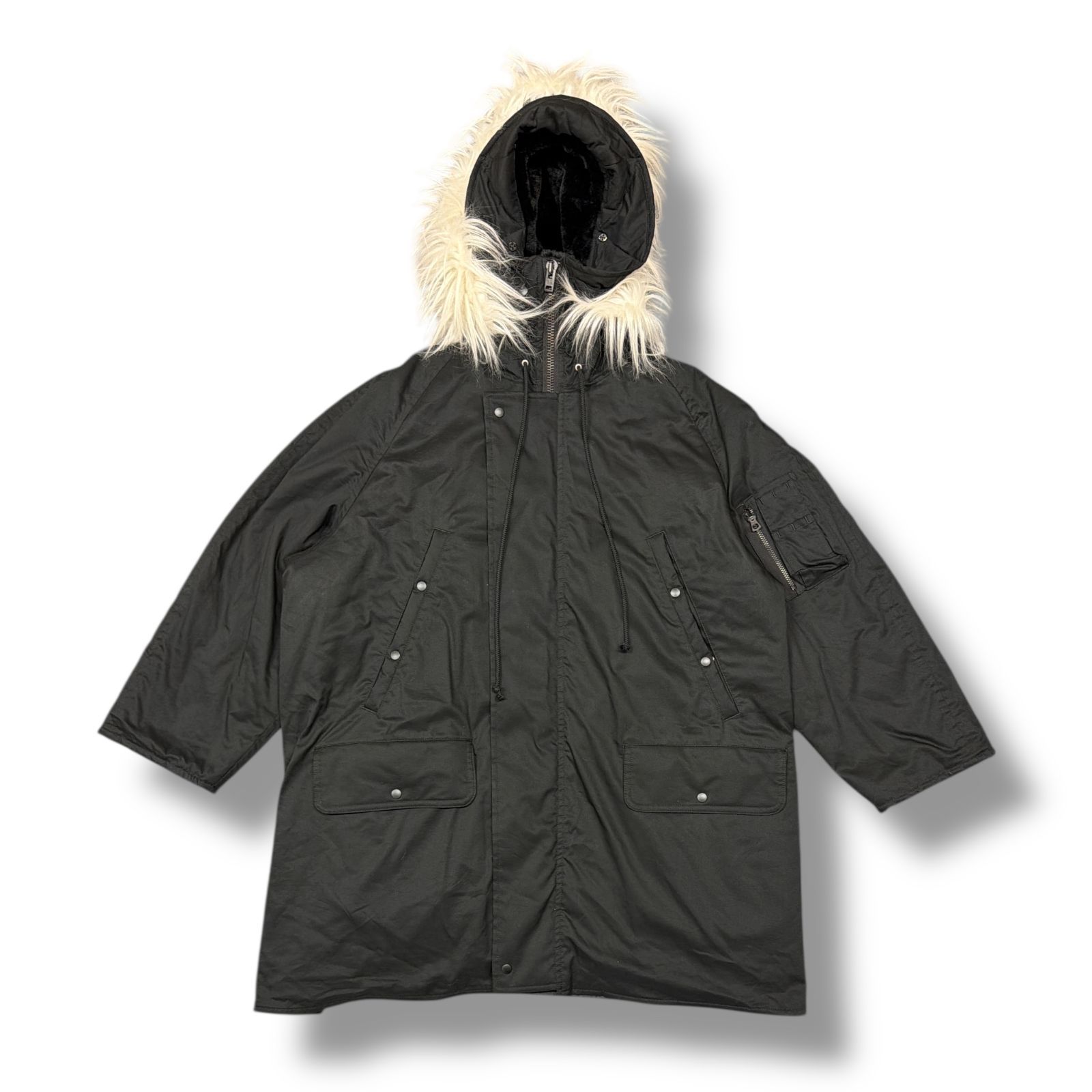 参考上代103400円 Graphpaper 24AW Solotex Twill Flight Coat フライトコート グラフペーパー GU243-10297B ブラック 1 1577M0
