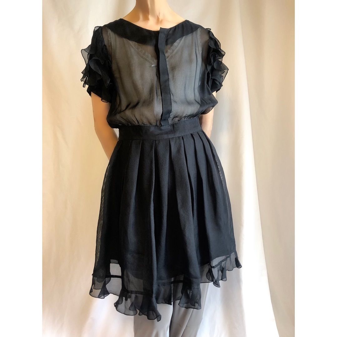 TOGA pulla トーガ プルラ レディース Sサイズ シースルーフリル  