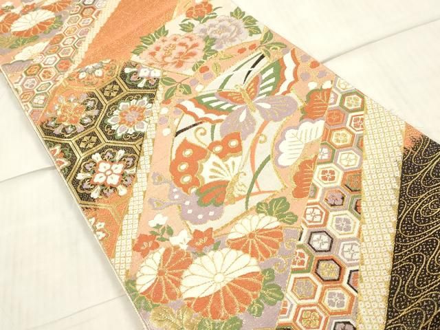 正絹 名古屋帯 ヨーロピアン唐草図案 ゴージャス 極上 逸品 おすすめ品 正絹 名古屋帯 ヨーロピアン唐草図案 ゴージャス 極上 逸品 おすすめ品