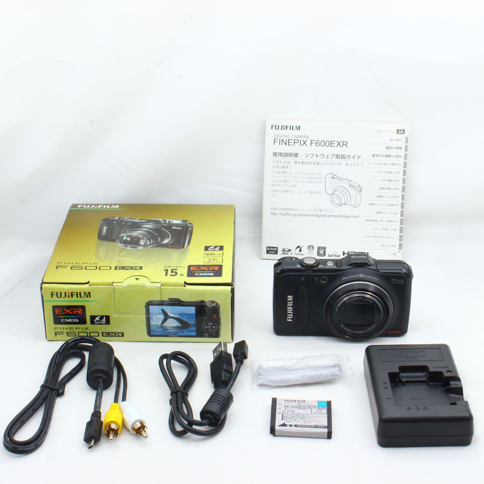 FUJIFILM デジタルカメラ FinePix F600EXR ブラック F FX-F600EXR B 