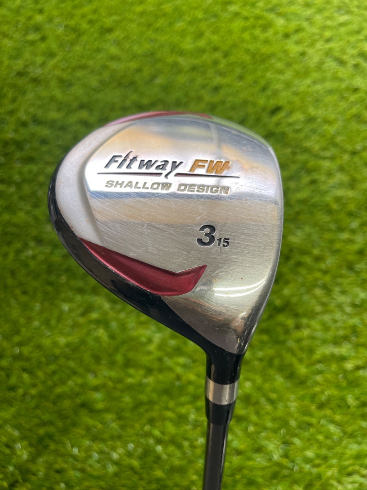 Japanese Fitway FW Shallow Design 15° 3 Wood Regular Graphite Shaft Fitway Grip Japanese Fitway FW Shallow Design 15° 3 Wood Regular Graphite Shaft Fitway Grip