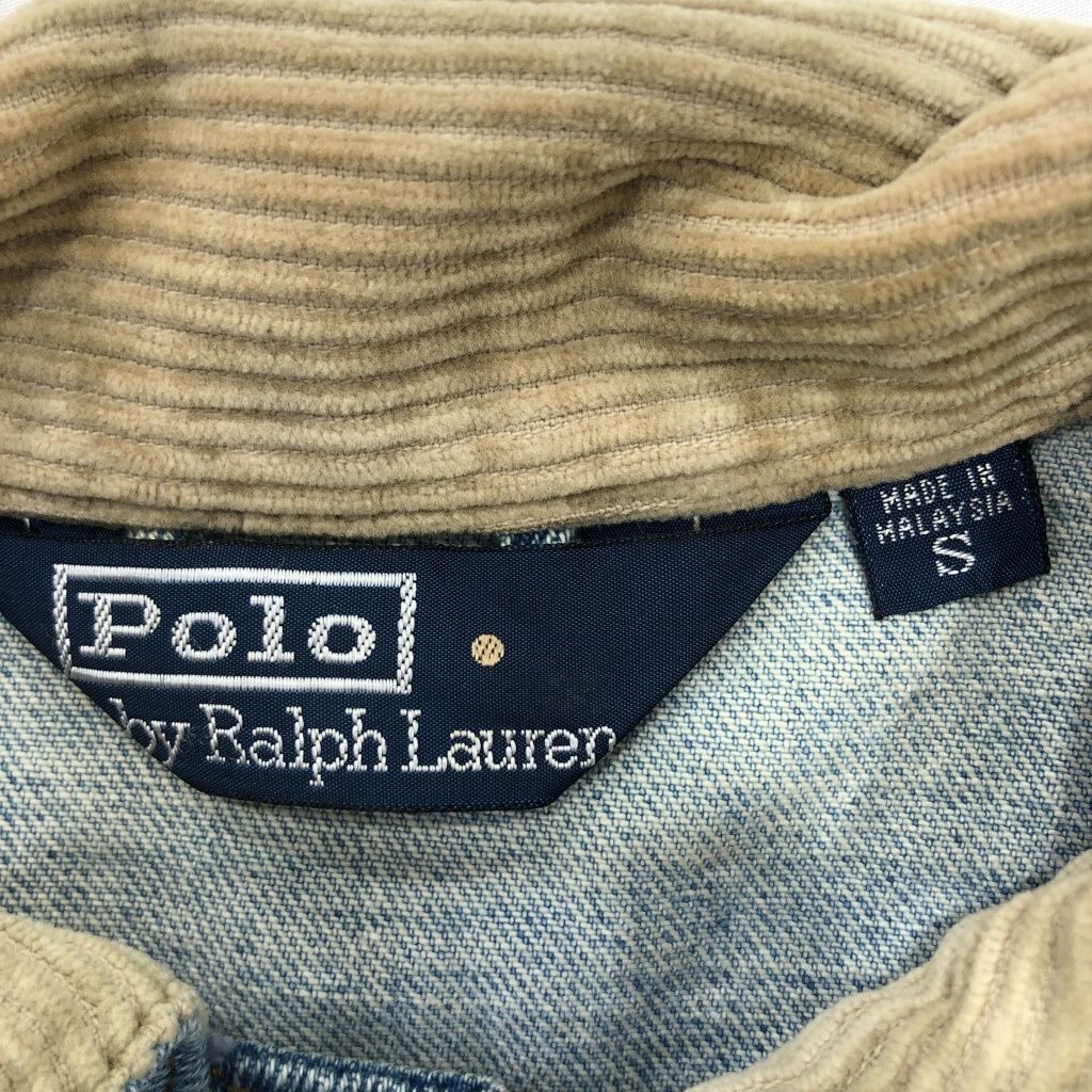 希少 90s ポロ ラルフローレン 中綿デニムカバーオール MENS-S 裏地 希少 90s ポロ ラルフローレン 中綿デニムカバーオール MENS-S