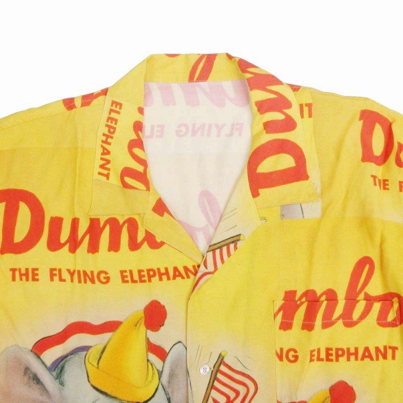 美品 22SS ポータークラシック × ディズニー Porter Classic × DISNEY ダンボ ヴィンテージ ポスター アロハ シャツ オープンカラー