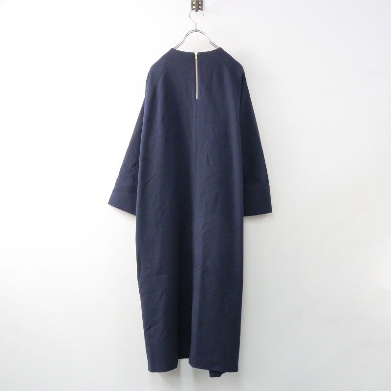 2023AW オアーノ OWAUNO クルーネックワンピース RM/ネイビー