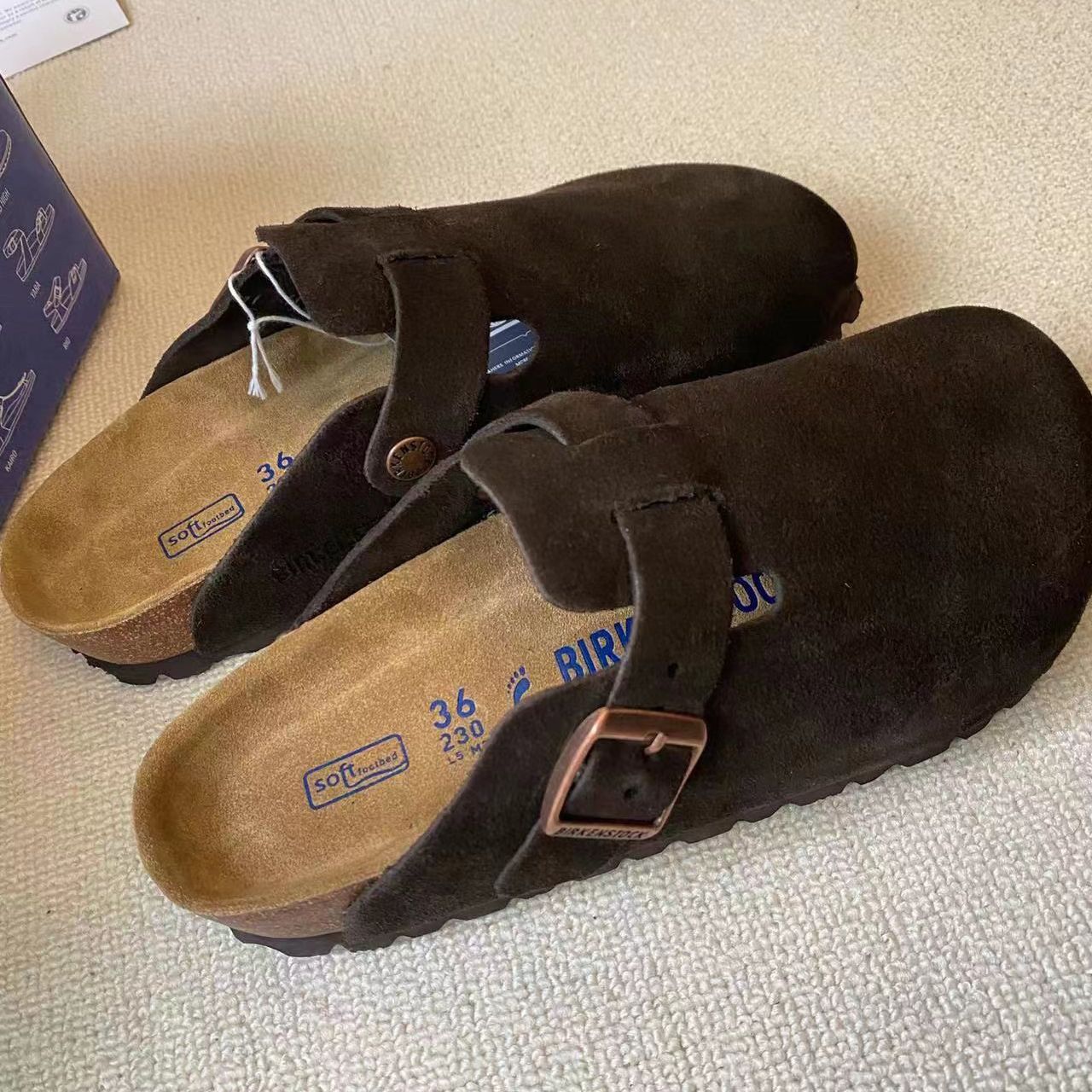 ビルケンシュトック Boston BIRKENSTOCK サンダル Mocca モカ - メルカリ