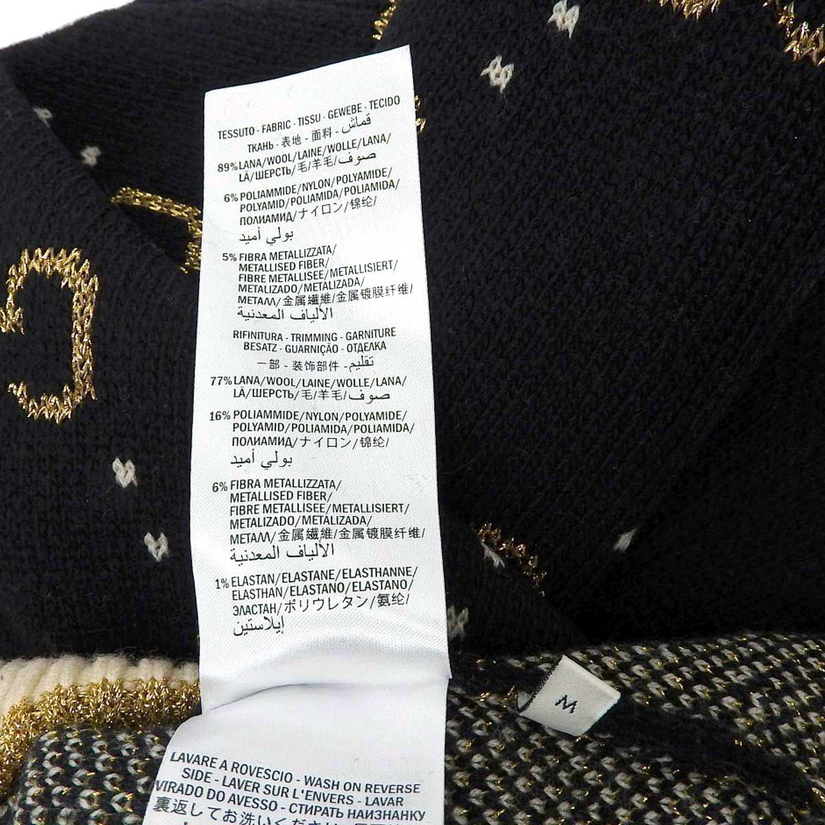 グッチ GG ニット スカート 579865 レディース ブラック ゴールド  