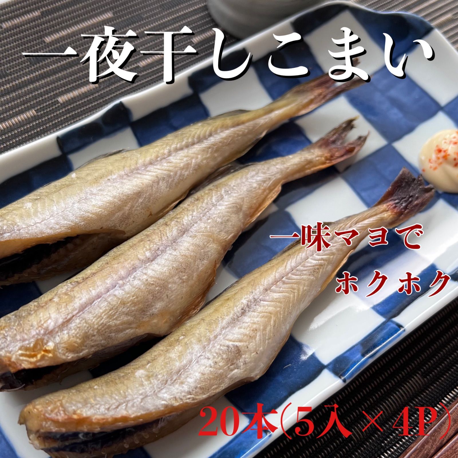 新鮮！美味しい！北海道産一夜干し氷下魚5本×4P-0