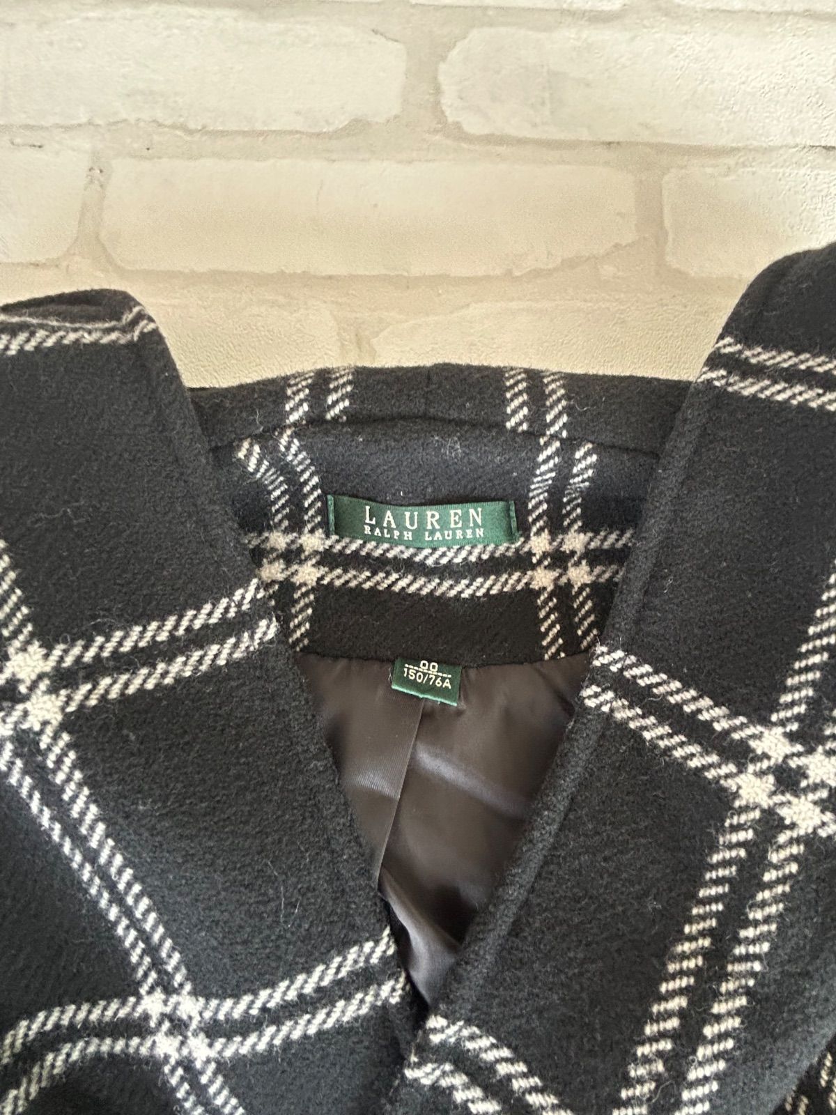 新着【POLO RALPH LAUREN】タータンチェック☆ウール コート POST JUNK / 80's POLO RALPH LAUREN USA製 ブラックウォッチ