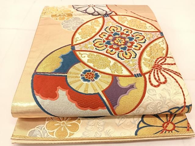 平和屋着物◎六通柄袋帯 唐織 綴れ 新能衣舞錦 金銀糸 正絹 逸品