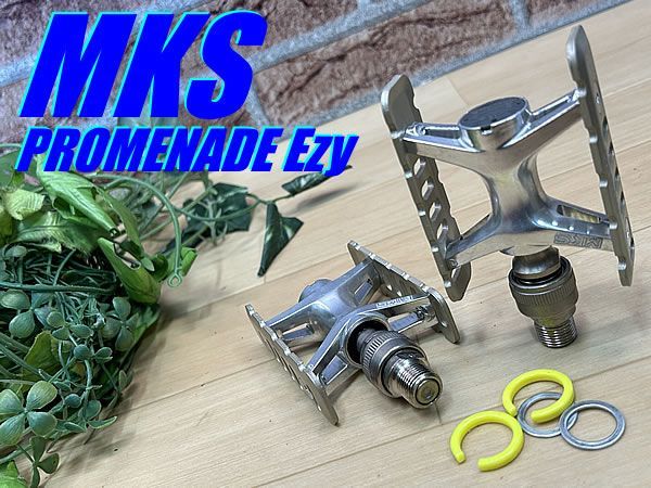 イチ推し!! 上品!! MKS PROMENADE Ezy 355g ミカシマ プロムナード イージー 脱着式 フラットペダル ロード ミニベロ クロス ピスト MTB 同梱発送承り中!! M-780