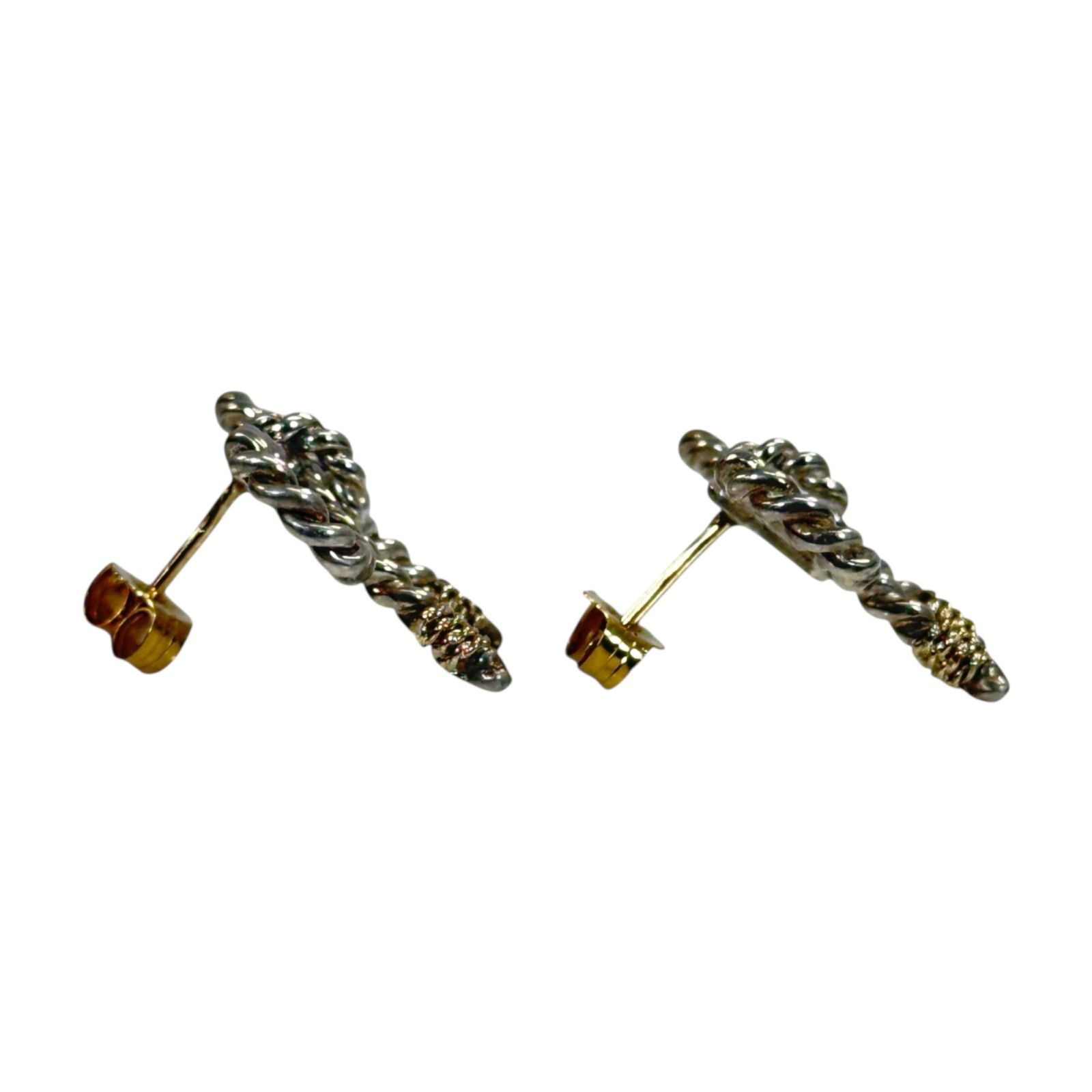 TIFFANY & Co. ティファニー ツイスト リボン ピアス Ag925 Au18K