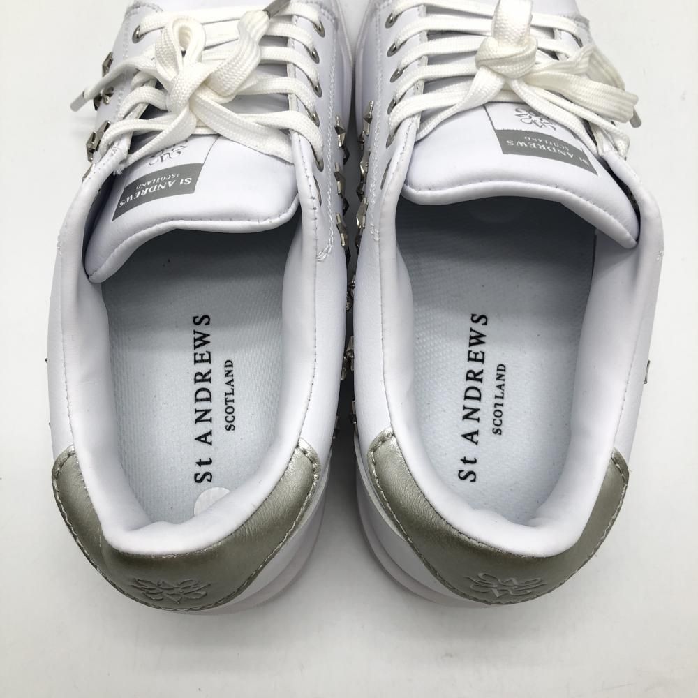 新品未使用‼️セントアンドリュースゴルフシューズ ホワイト St ANDREWS セントアンドリュース ゴルフシューズ 白×シルバー
