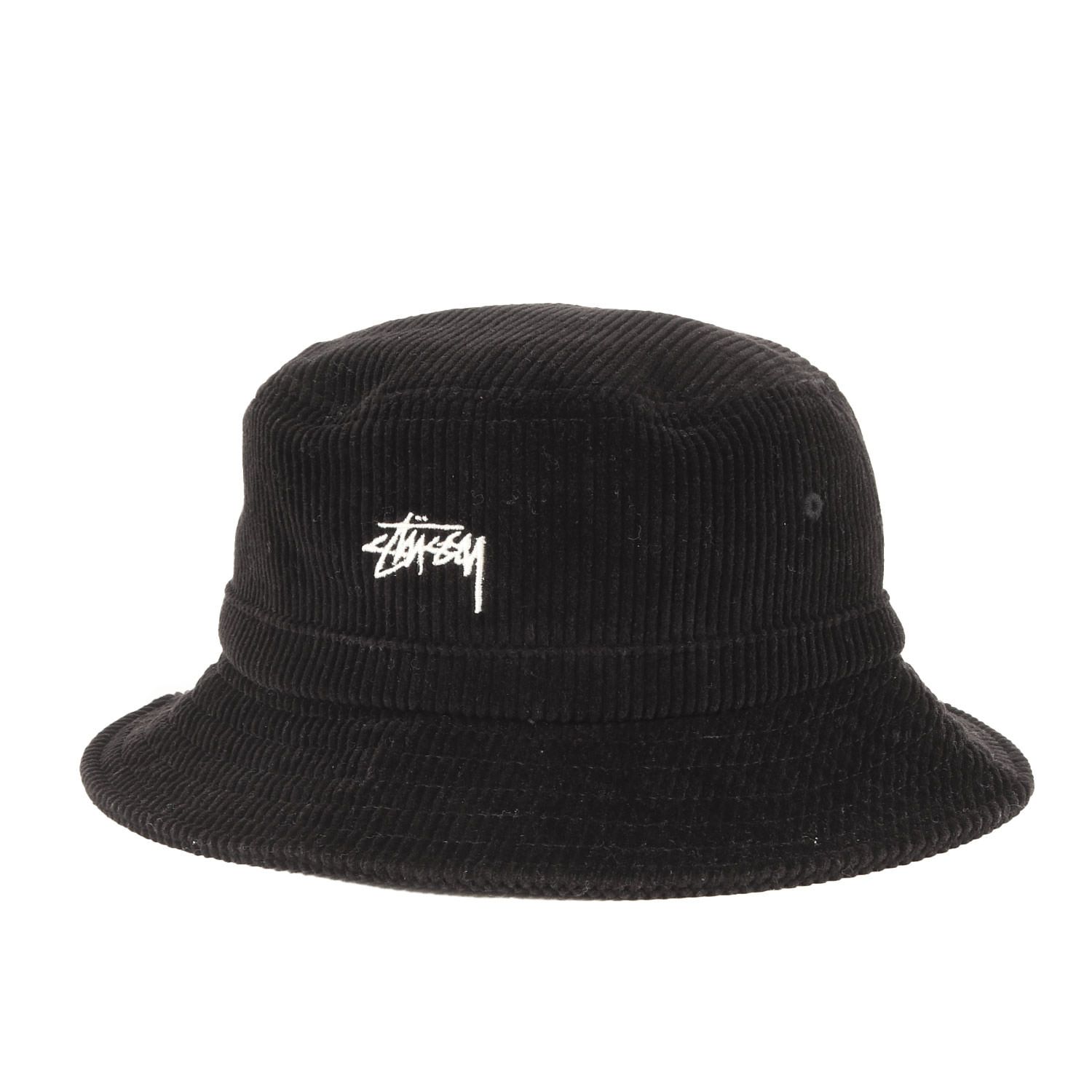 STUSSY ステューシー ハット ブラック 黒 サイズ:L/XL | ストックロゴ
