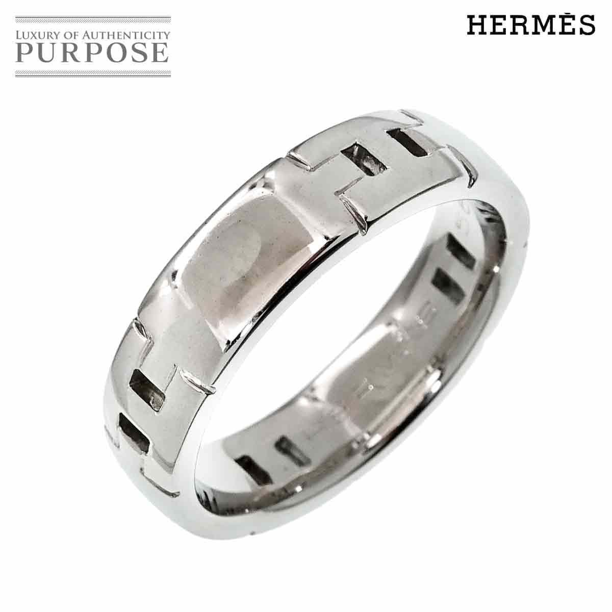 エルメス HERMES ヘラクレス #56 リング K18 WG ホワイトゴールド 750 指輪 Hercules Ring 90239637 -  メルカリ