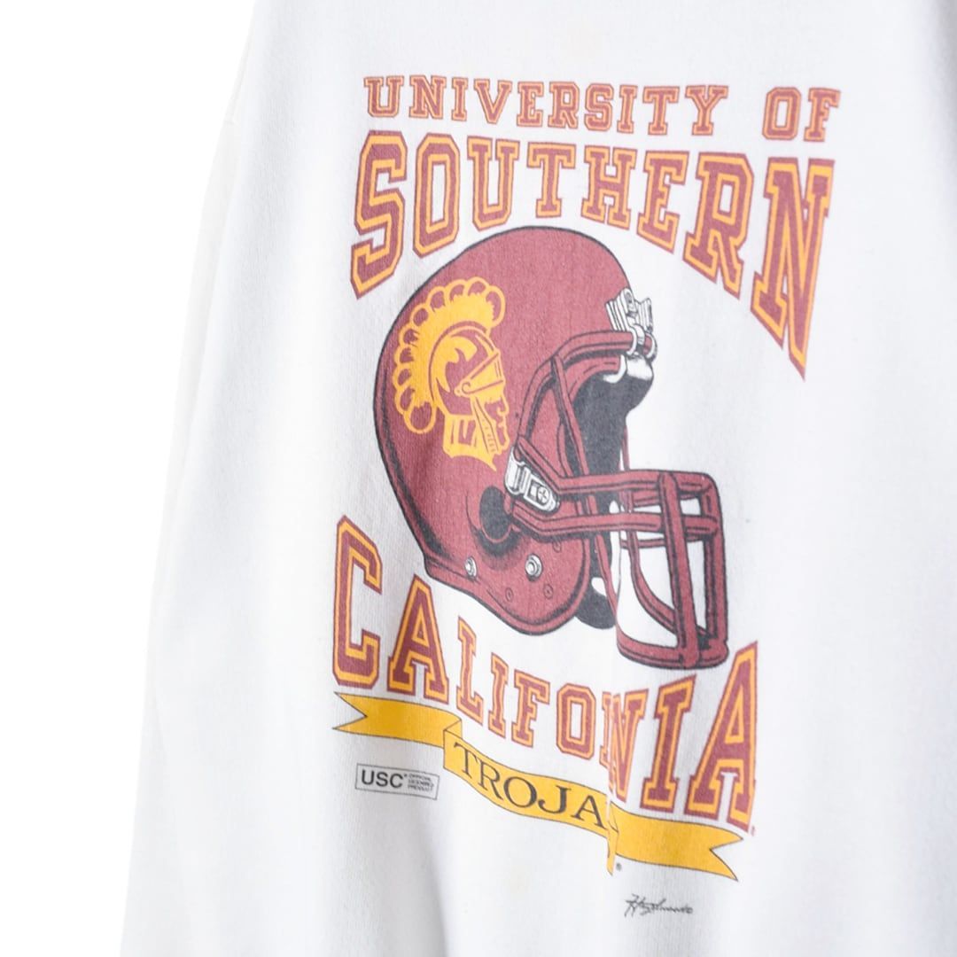 90s ラッセル カレッジスウェット USC 南カリフォルニア大学 ロゴ刺繍 90s ラッセル カレッジスウェット USC 南カリフォルニア大学 ロゴ刺繍