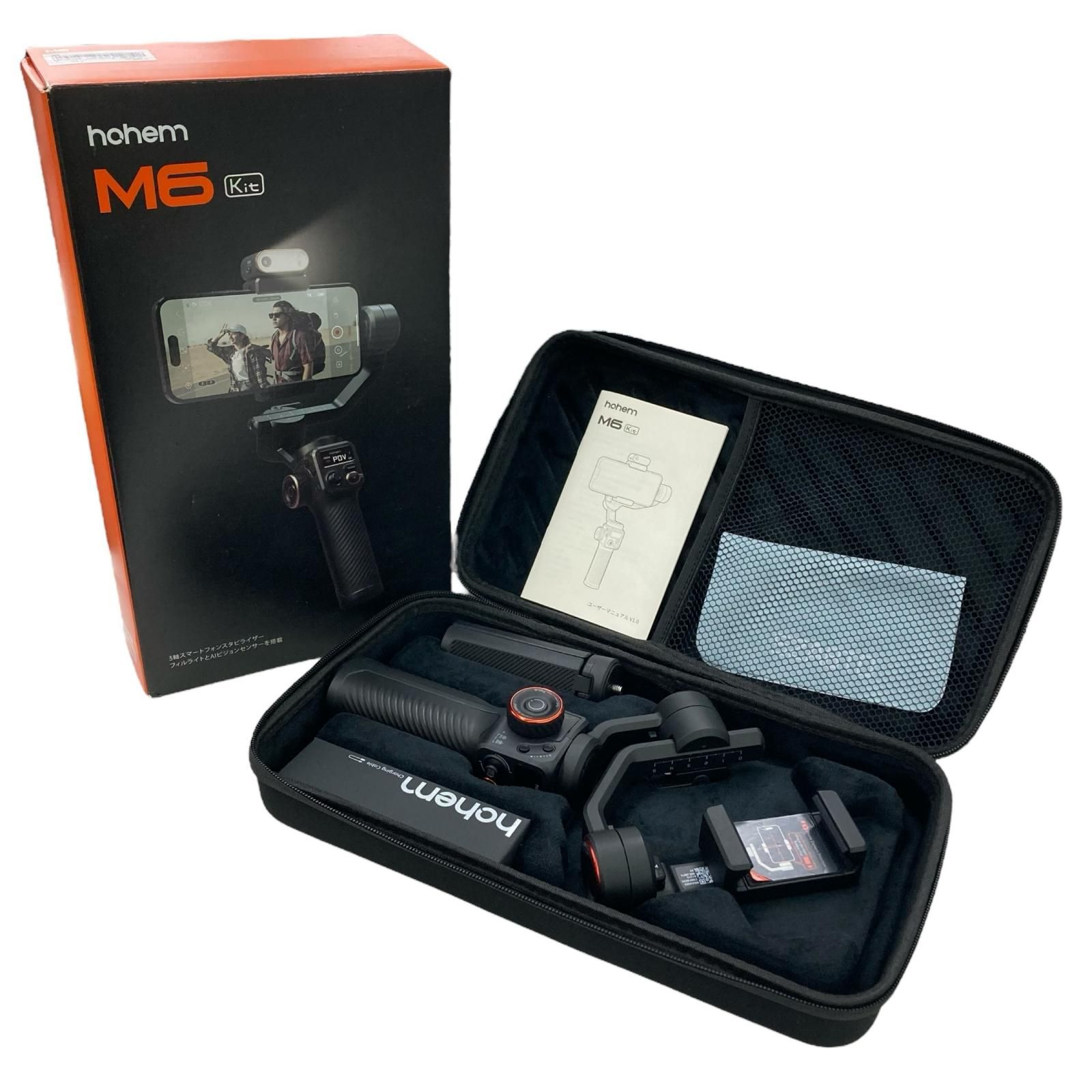 186000 現状品 Hohem iSteady M6 Kit スマートフォンスタビライザー 箱入り 付属品あり 本格スマホ用ジンバル