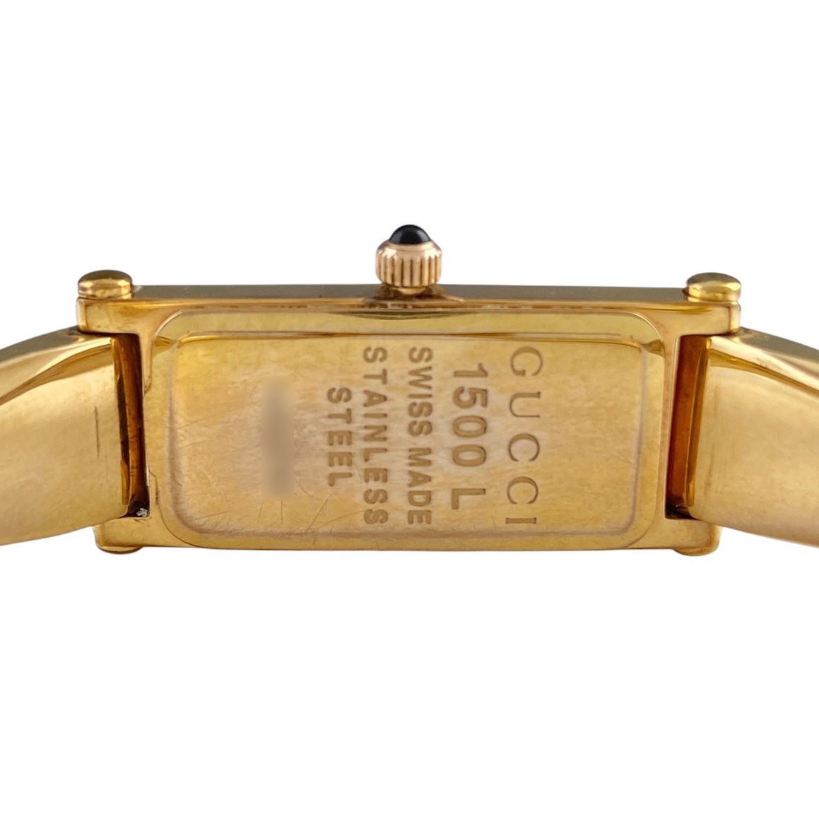 グッチ GUCCI バングルウォッチ 1Pダイヤ 1500L 腕時計 SS GP