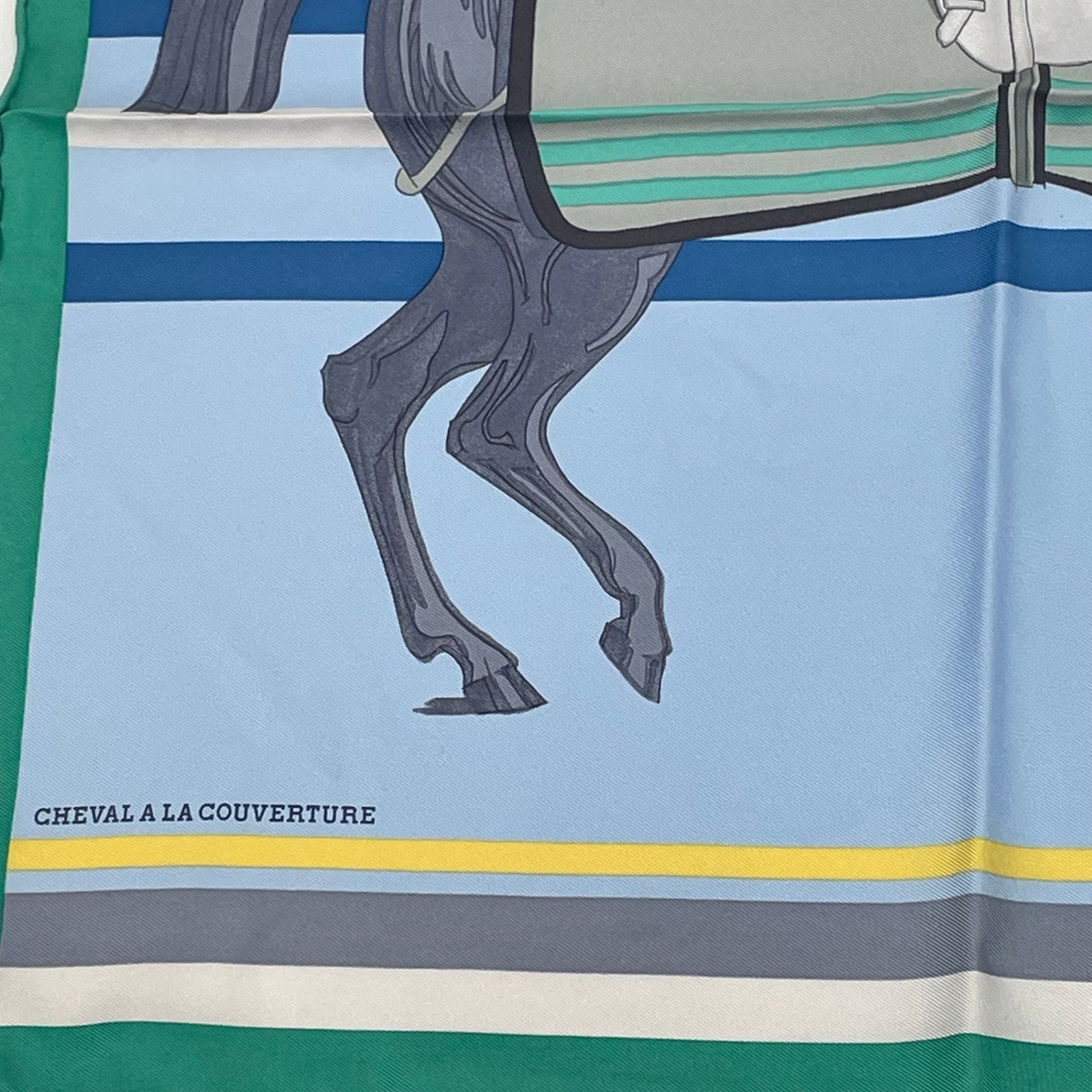 未使用品 HERMES エルメス スカーフ 馬着とともに cheval a la 