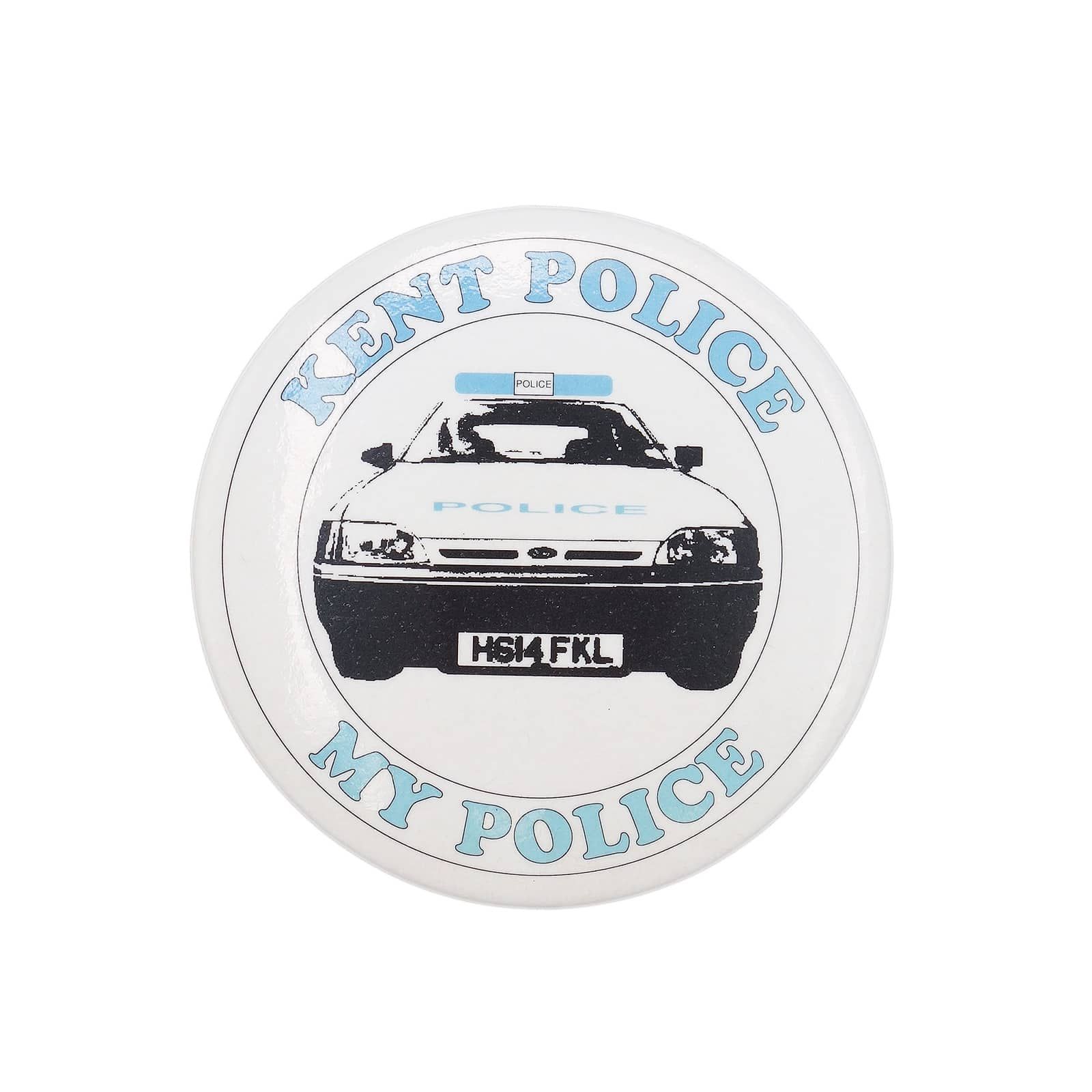 プレゼントを選ぼう！ イギリス パトカー ポリス 缶バッジ レトロ POLICE KENT 小物入れ