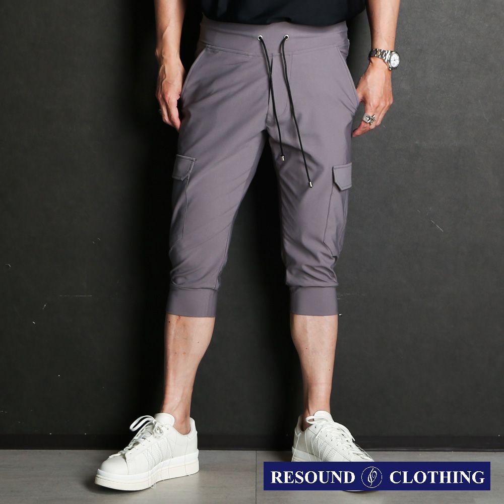 【RESOUND CLOTHING 】 cargo cropped PT - GREY / カーゴ クロップド ジャージパンツ / RC31-HP-001【メンズ】【送料無料】