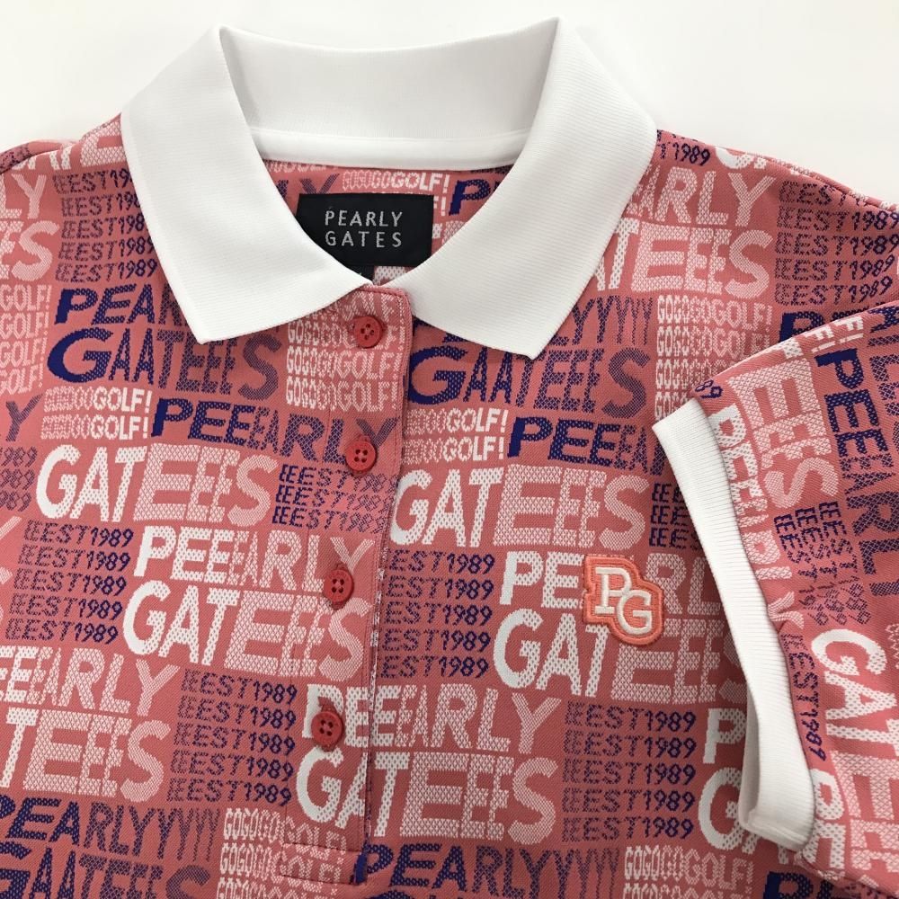 【JACK BUNNY ジャックバニー　 パーリーゲイツ】レディース　ポロシャツ(サイズ1）白　半袖　ロゴ PEARLY GATES - パーリーゲイツ ポロシャツ レディース 白 サイズ1