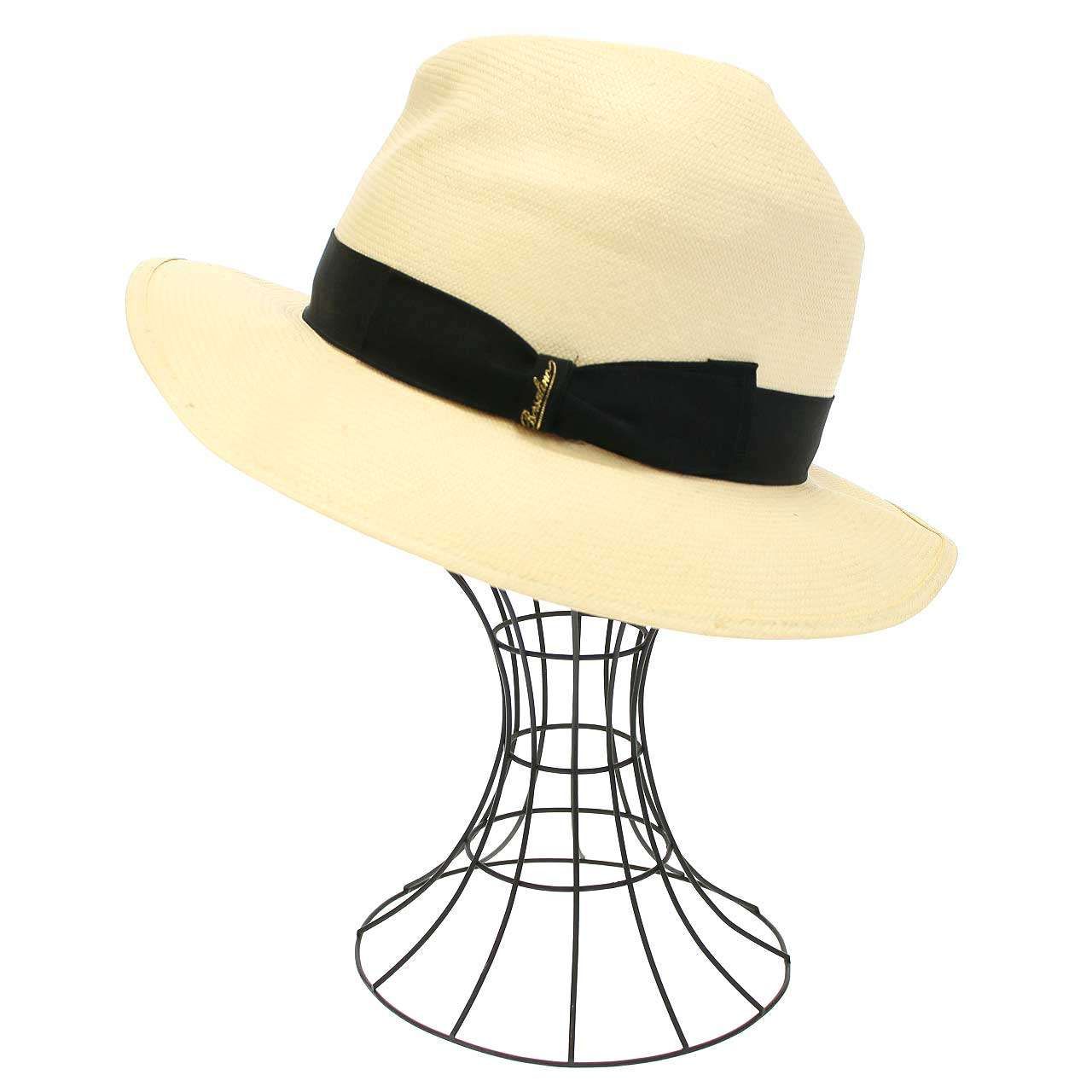 憧れの パナマハット ボルサリーノ Borsalino アイボリー メルカリ - 57 帽子