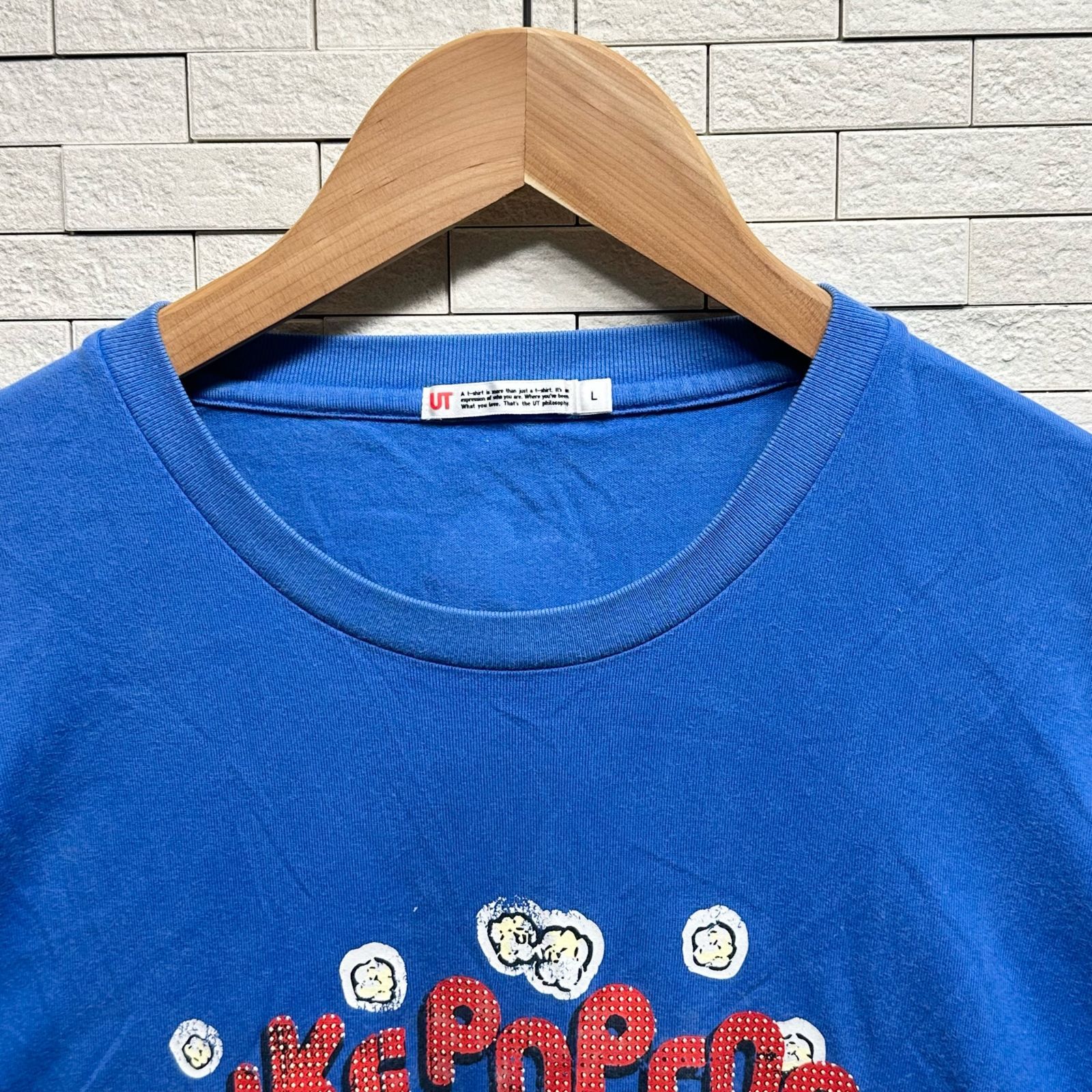 古着】ユーティー UT ユニクロ UNIQLO Tシャツ トップス ブルー 青 春