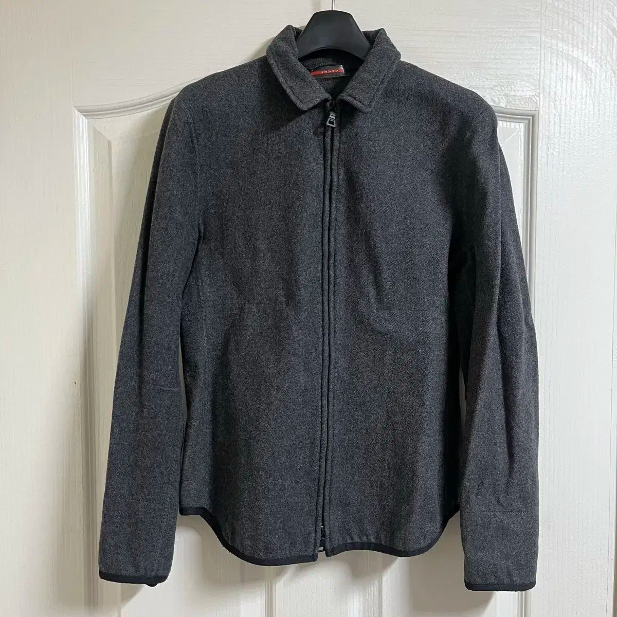 40 PRADA(プラダ) スポーツ 2Way ウール ジャケット チャコール 