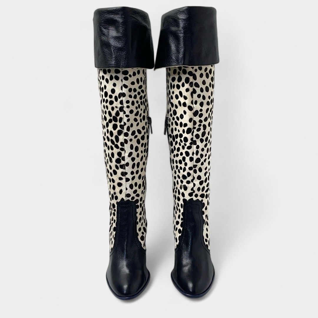 ダイアナ ロングブーツ レオパード