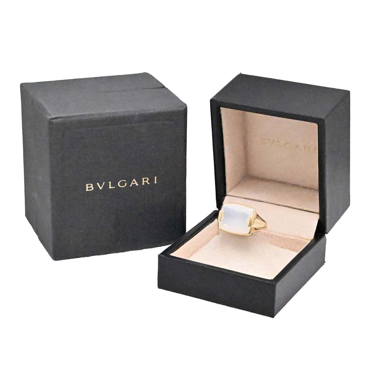 3627) ブルガリ BVLGARI 750YG イエローゴールド ミルキークォーツ アレグラ リング 12号 レディース 3627 - メルカリ