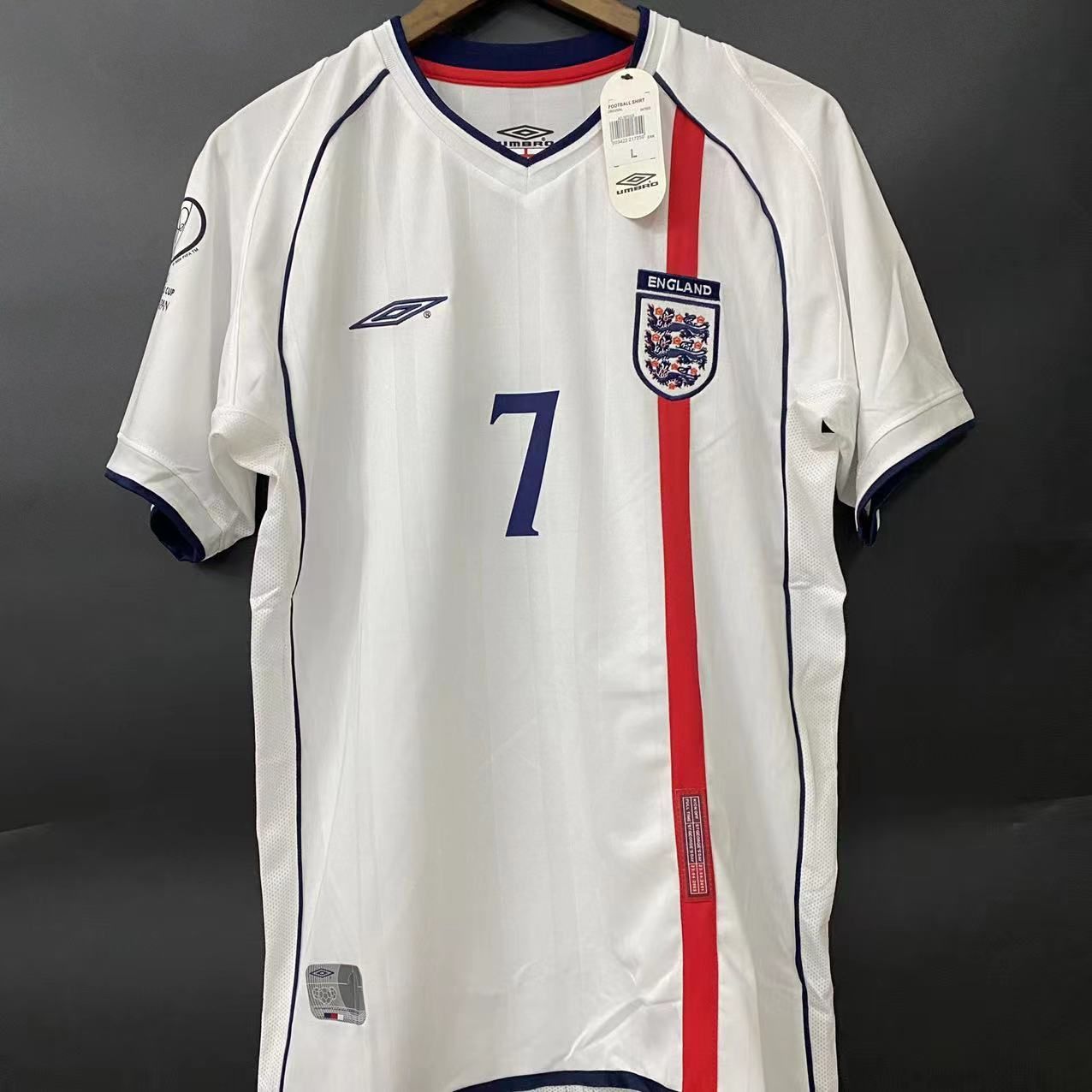 イングランド代表 7番BECKHAM 02日韓W杯 ユニフォーム - メルカリ