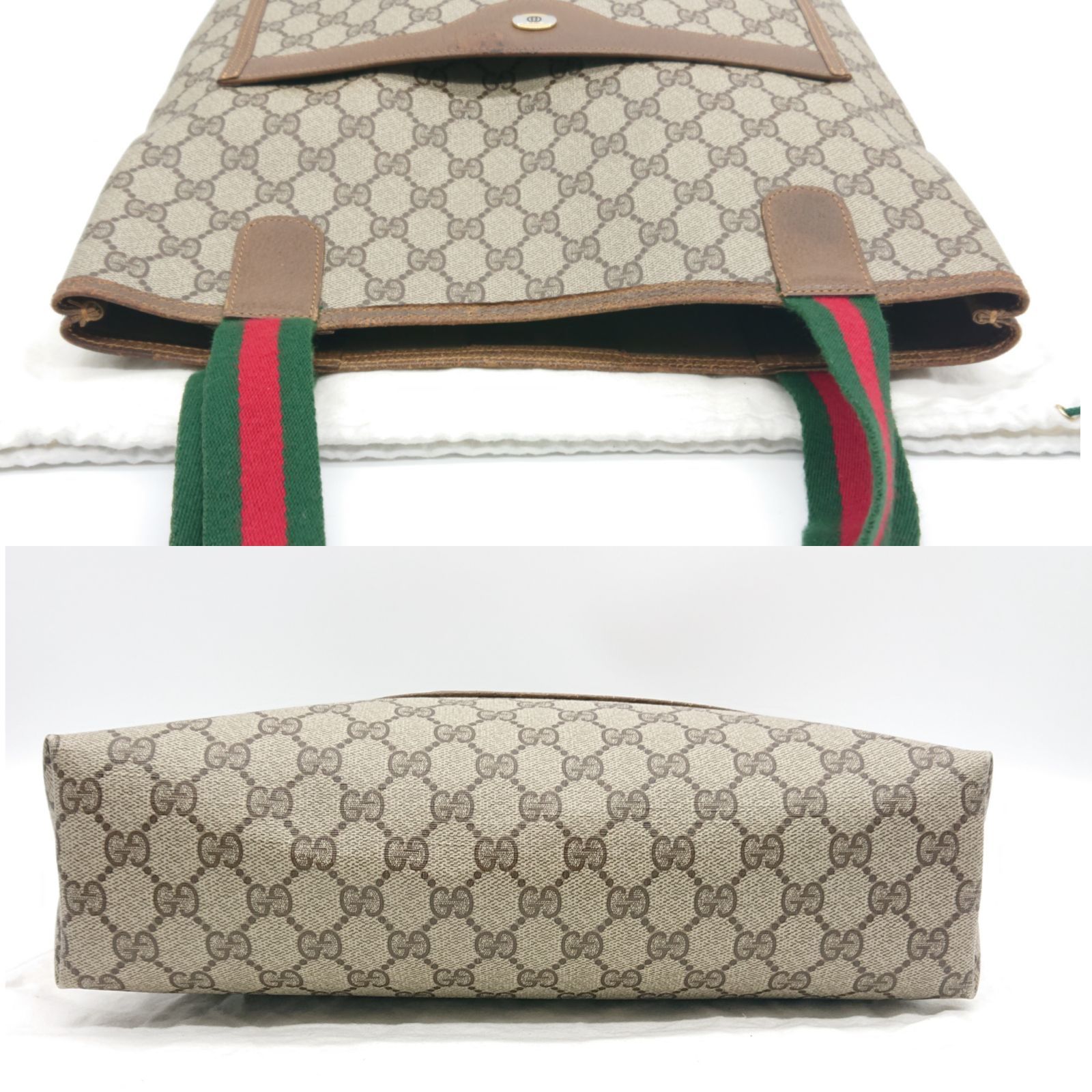 GUCCI グッチ　トートバッグ　シェリーライン　GGスプリーム　オールドグッチ