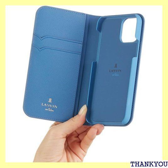 LANVIN en Blue ランバンオンブルー iPhone 12 / 12 Pro ケース 手帳型 マグネットなし カード ポケット 2枚 収納  FOLIO CASE CLASSIC ネイビー 329 - メルカリ