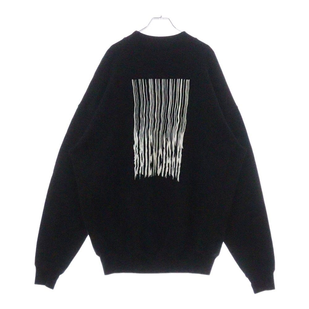 BALENCIAGA バレンシアガ バーコードロゴ モックネック スウェット トレーナー ブラック 652981 TKVE6