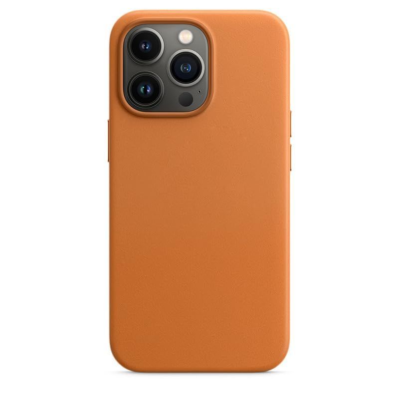 【新着商品】ケース 用 iphone 15 iPhone15 ケース 耐衝撃 レザーケース 全面保護 【本革・無地・Magsafe対応・ワイヤレス充電対応】 FonVan マグネット付 (ゴールドブラウン-iPhone15用)