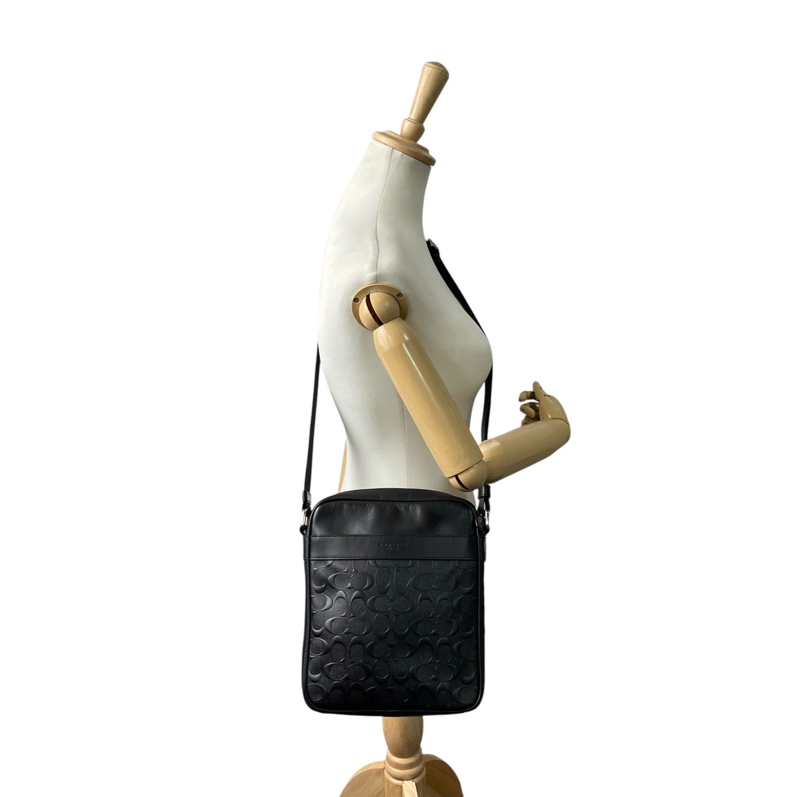 COACH＞コーチバッグ F11741 ブラックショルダーバッグ メンズバッグ