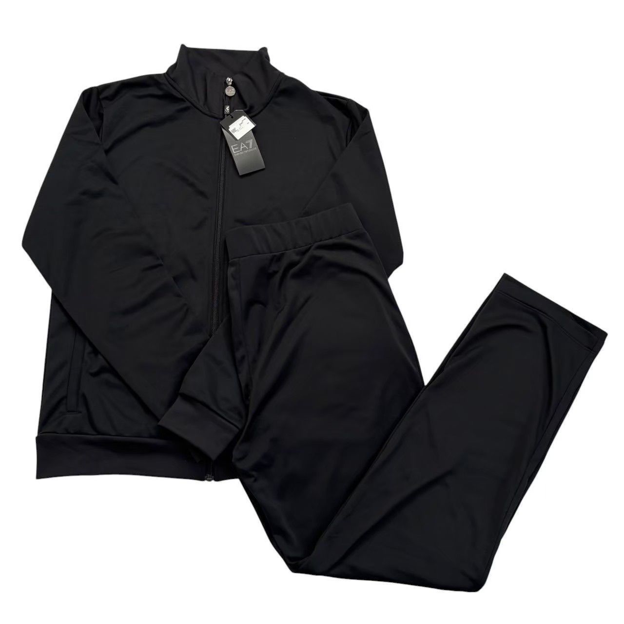 EA7 ブラック ジャージ上下セット L