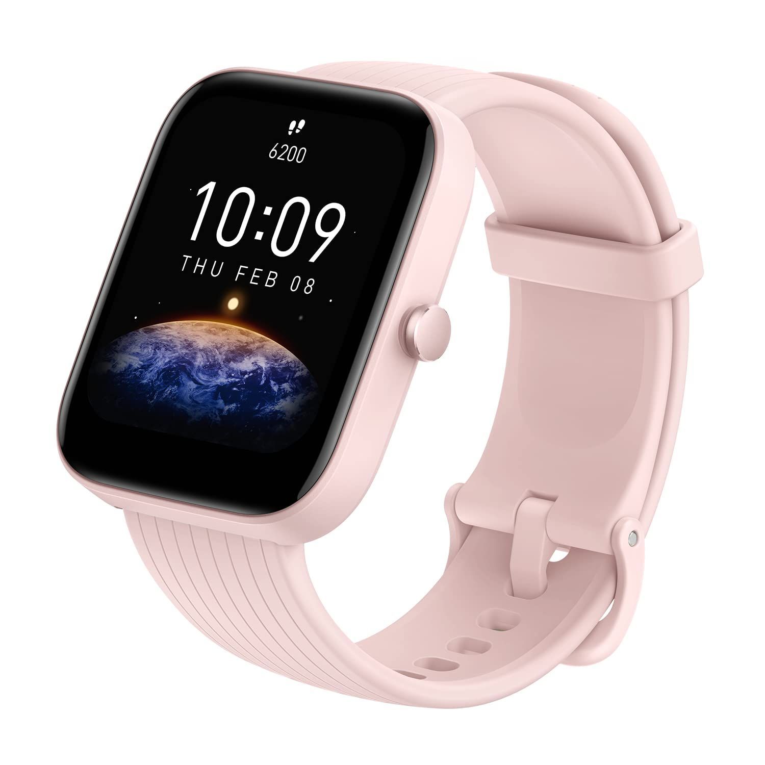 Amazfit Bip 3 スマートウォッチ 44mm 日本語対応 5ATM 防水 心拍数 ストレス 睡眠 60種類スポーツモード 音楽再生 LINE 着信通知 遠隔カメラ 軽量 薄型 多機能 iphone android対応 ピンク