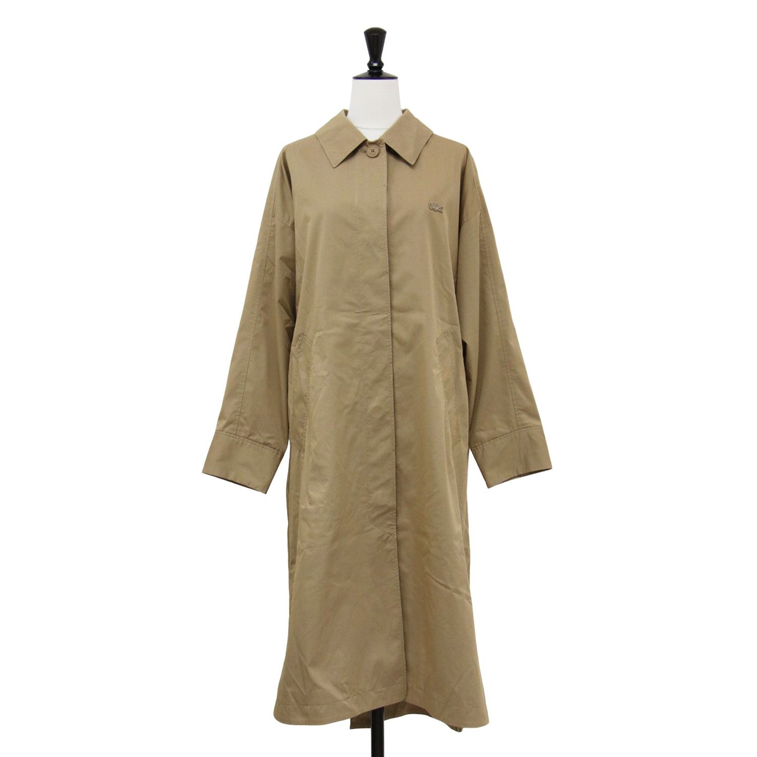 Lacoste ベージュ ステンカラーコート　BH114E LACOSTE ラコステ コート ベージュ サイズ:34(S) / リラックス