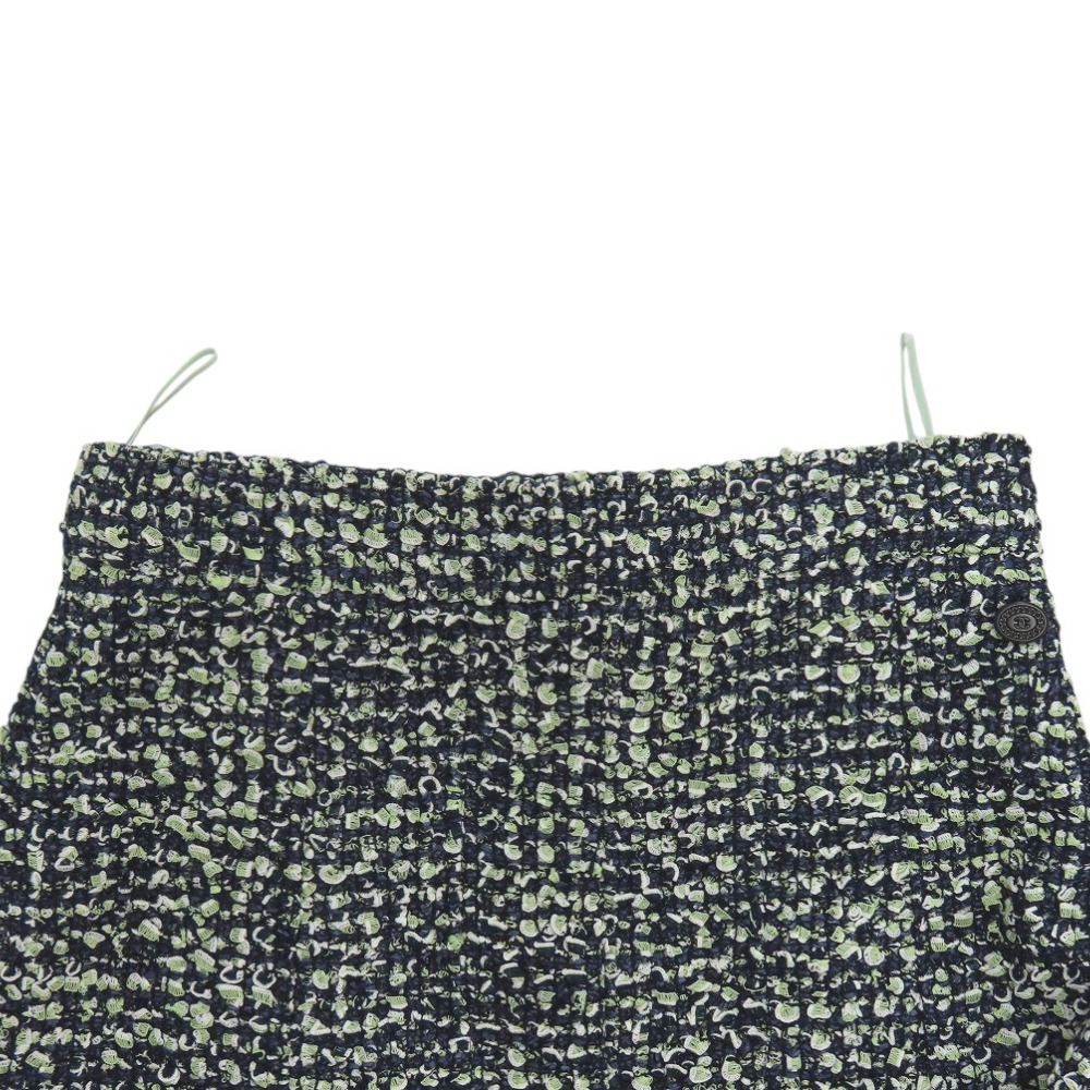 美品 シャネル ツイード スカート ひざ丈 ココマーク スパンコール