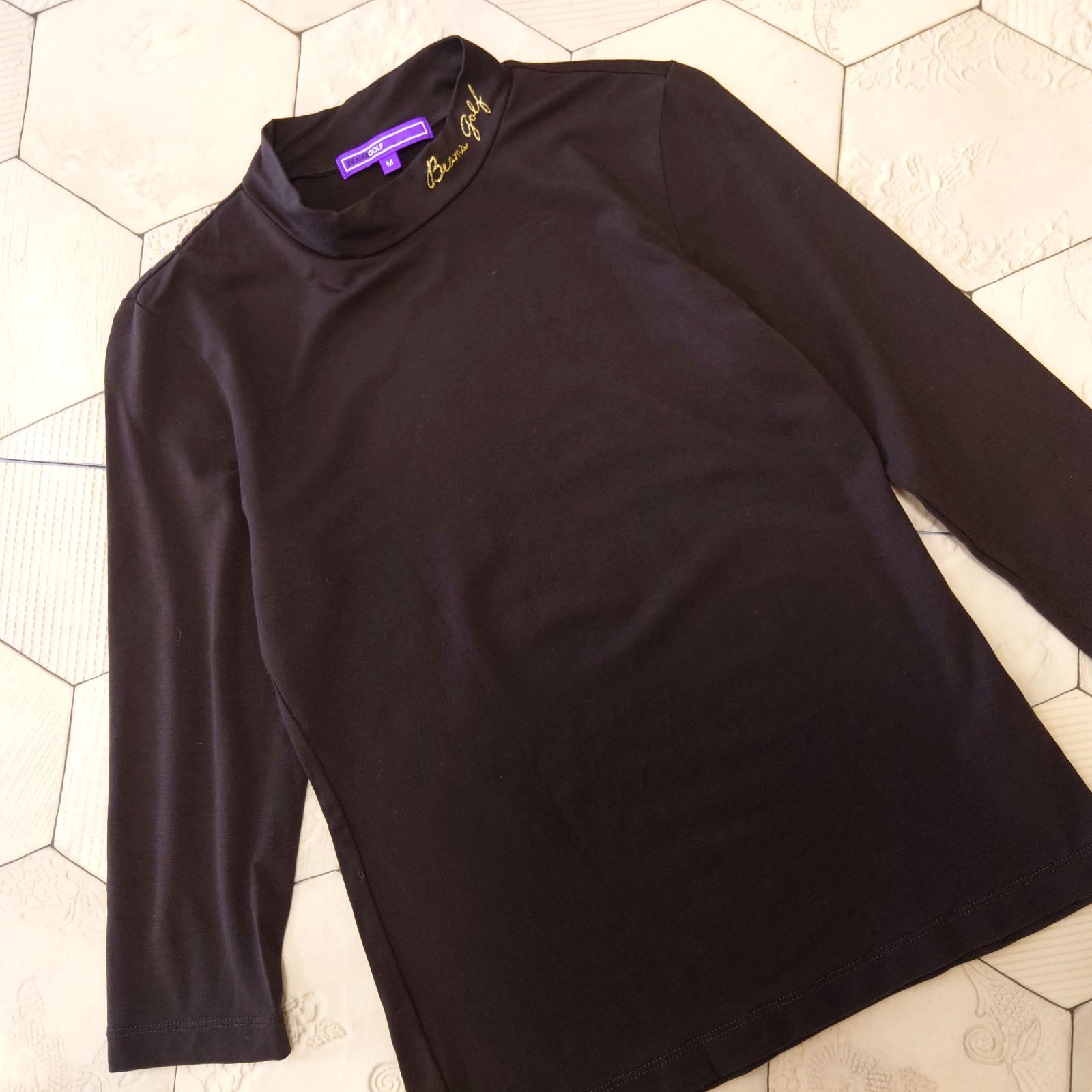 未使用 BEAMS GOLF モックネック ダークブラウン Mサイズ